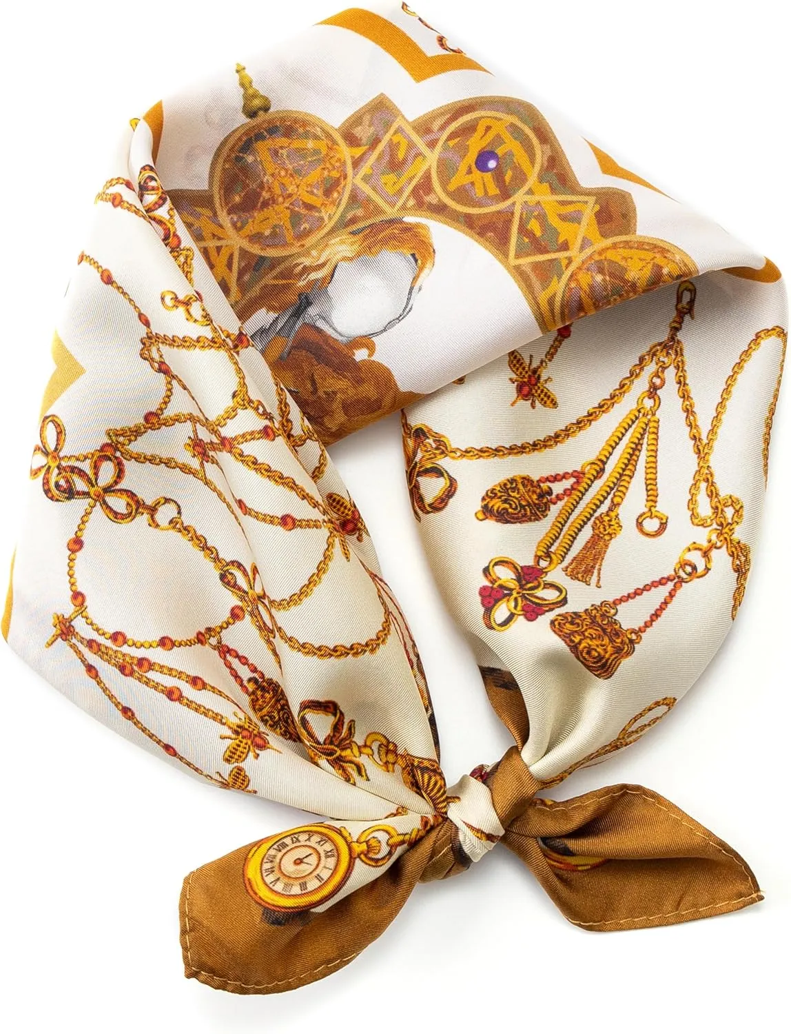 100% Mulberry Silk Scarf for Women, Small Square Satin Scarf for Neck Head Hair Handbag 21"x21"