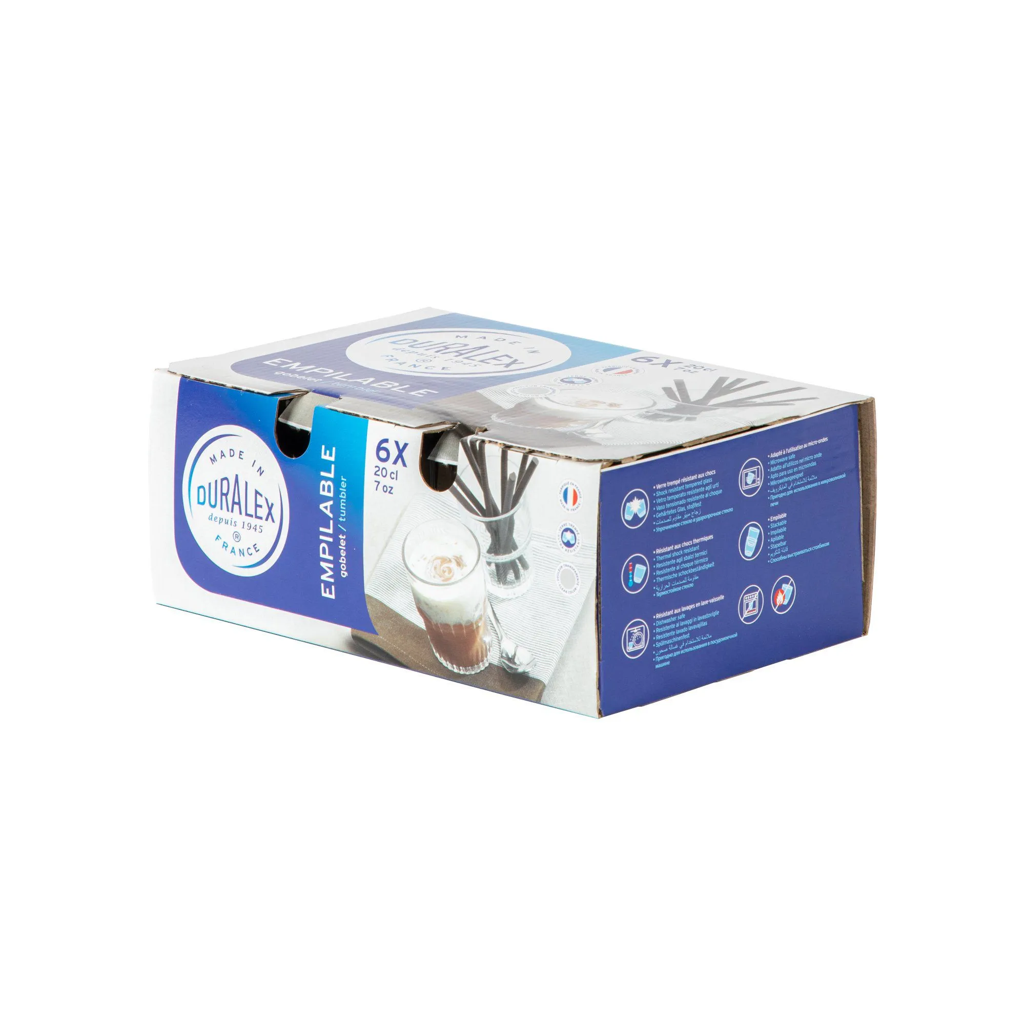 200ml Emplilable Stacking Tumblers - Pack of Six - By Duralex
