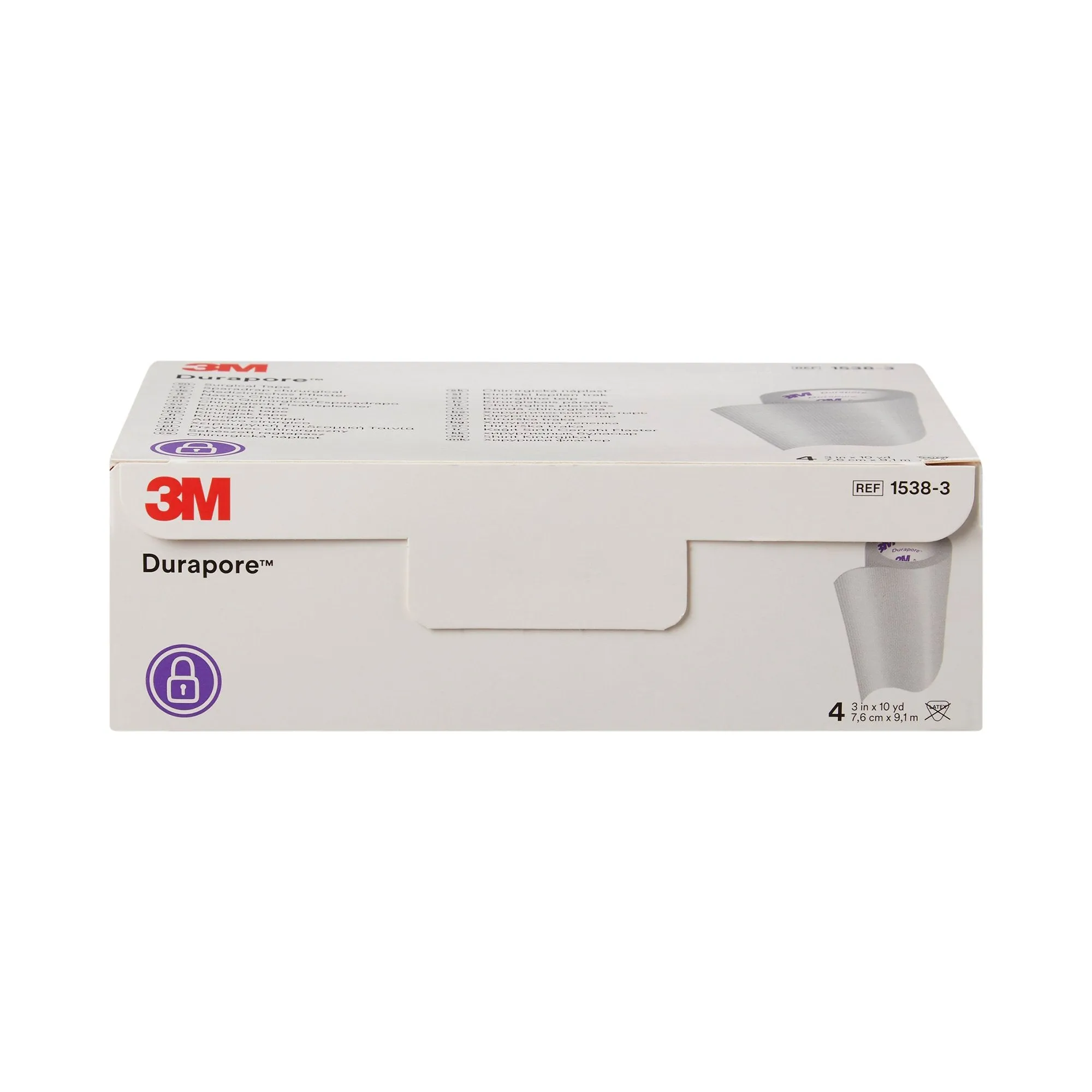 3M™ Durapore™ Silk-Like Cloth Medical Tape, 3 Inch x 10 Yard, White, 1 Case of 40
