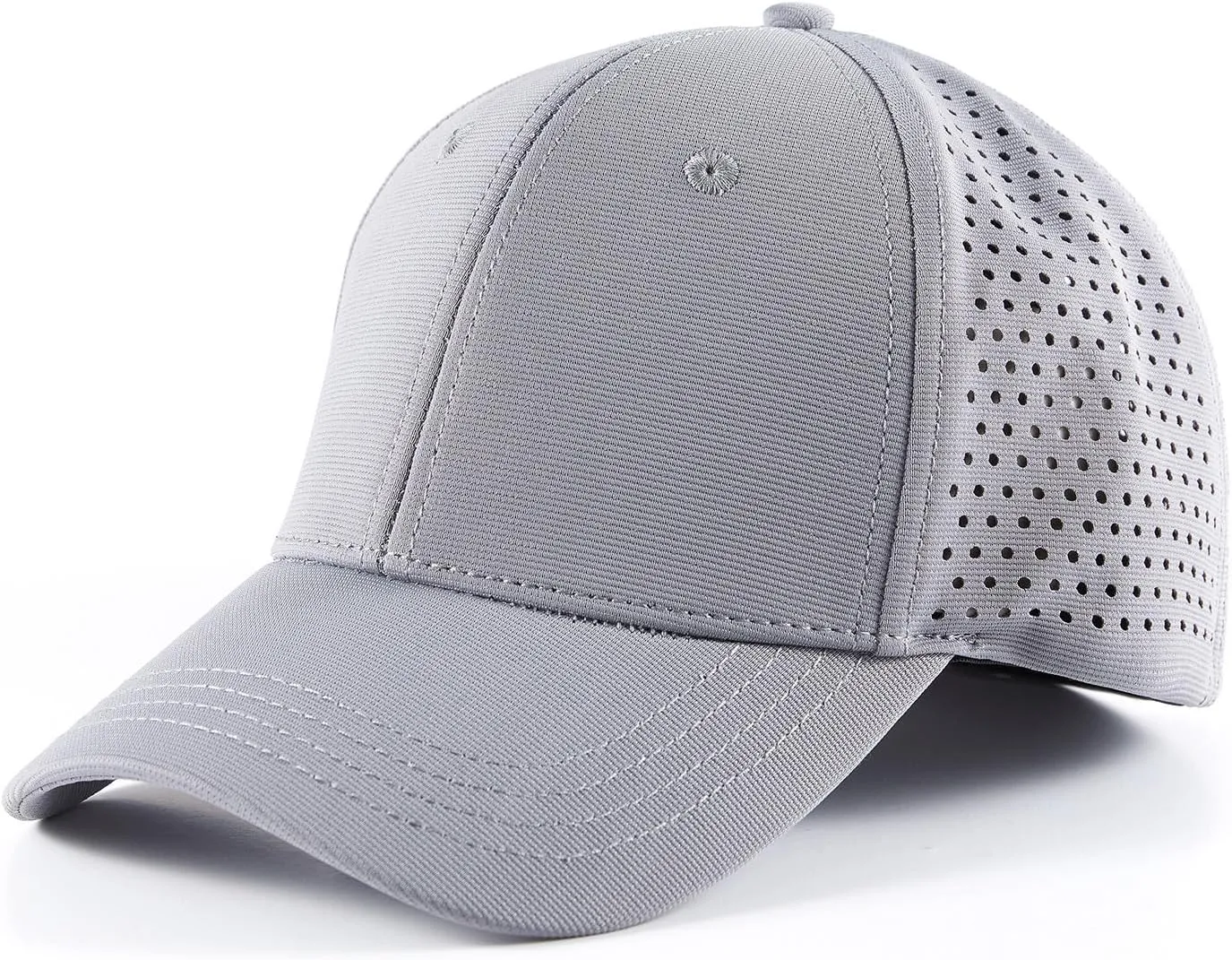 6 Panel Stretch Full Closed Baseball Caps Men's Blank Fitted Cap Curved Brim Elastic Closed Back Hat Q2426