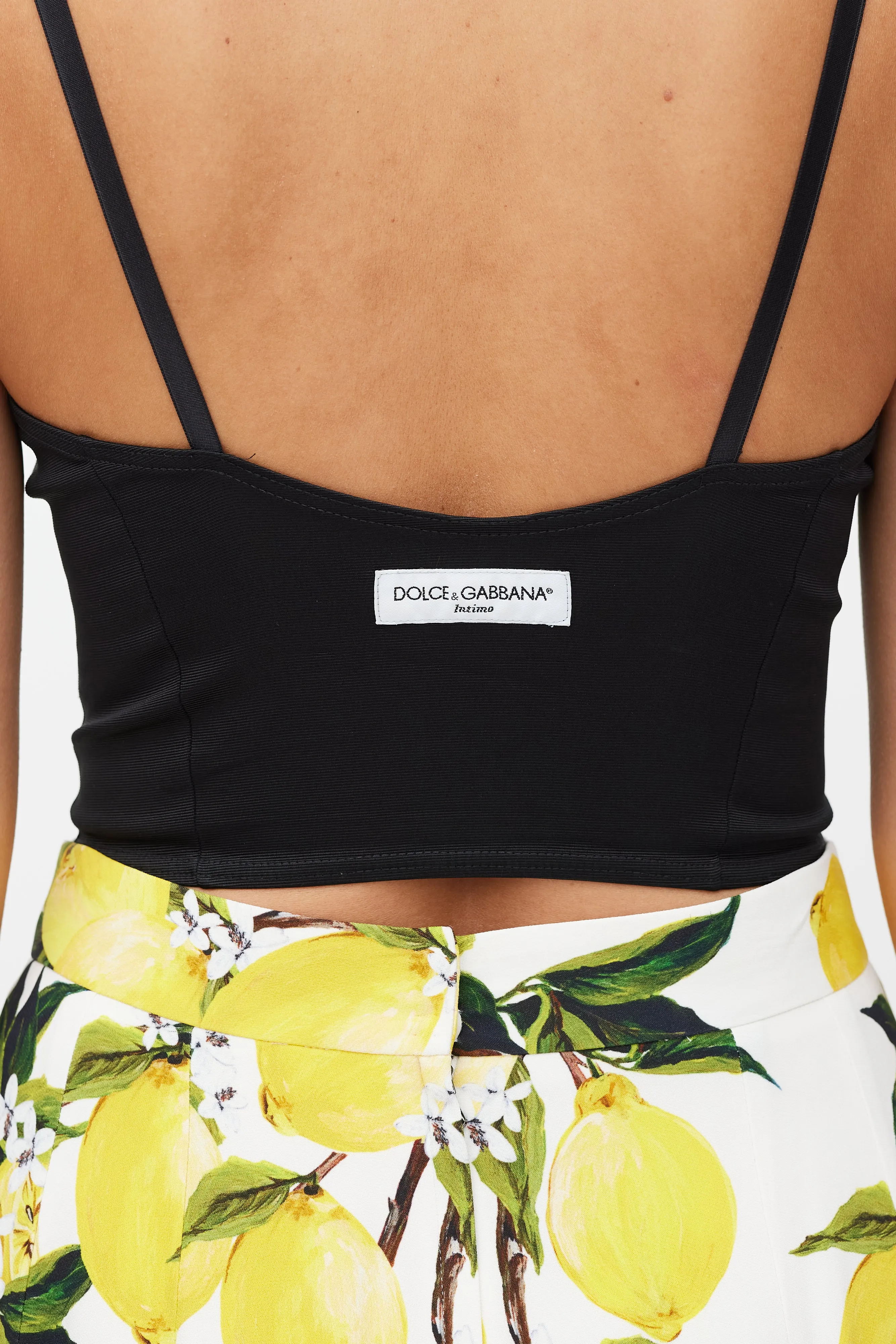 Black Structured Bustier Top