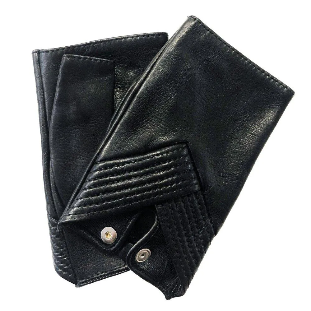 Caroline Cuff - Women's Silk Lined Leather Cuffs