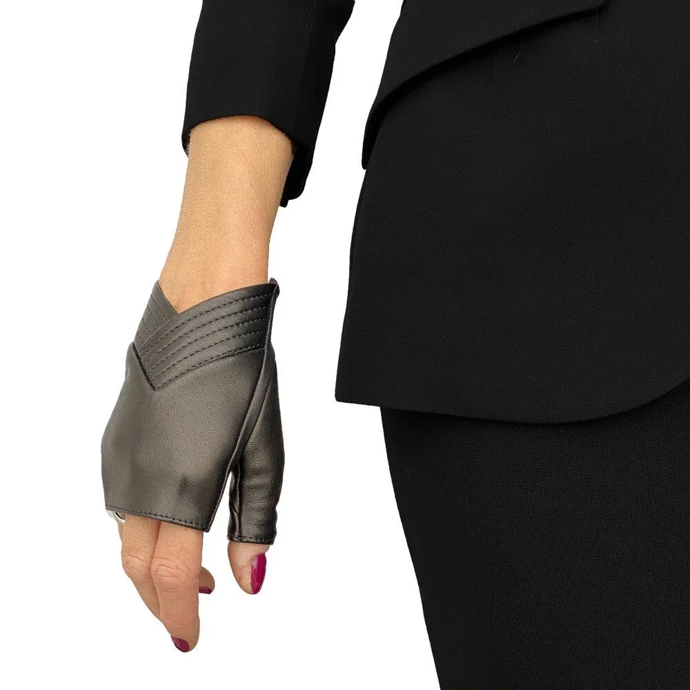 Caroline Cuff - Women's Silk Lined Leather Cuffs