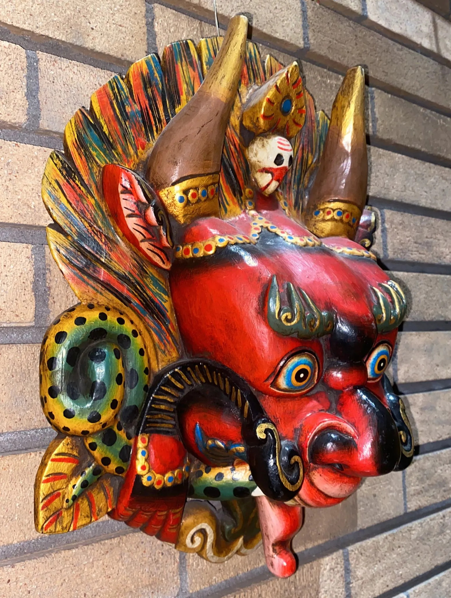 Cheppu Hand-Carved Wooden Mask (XXXL)