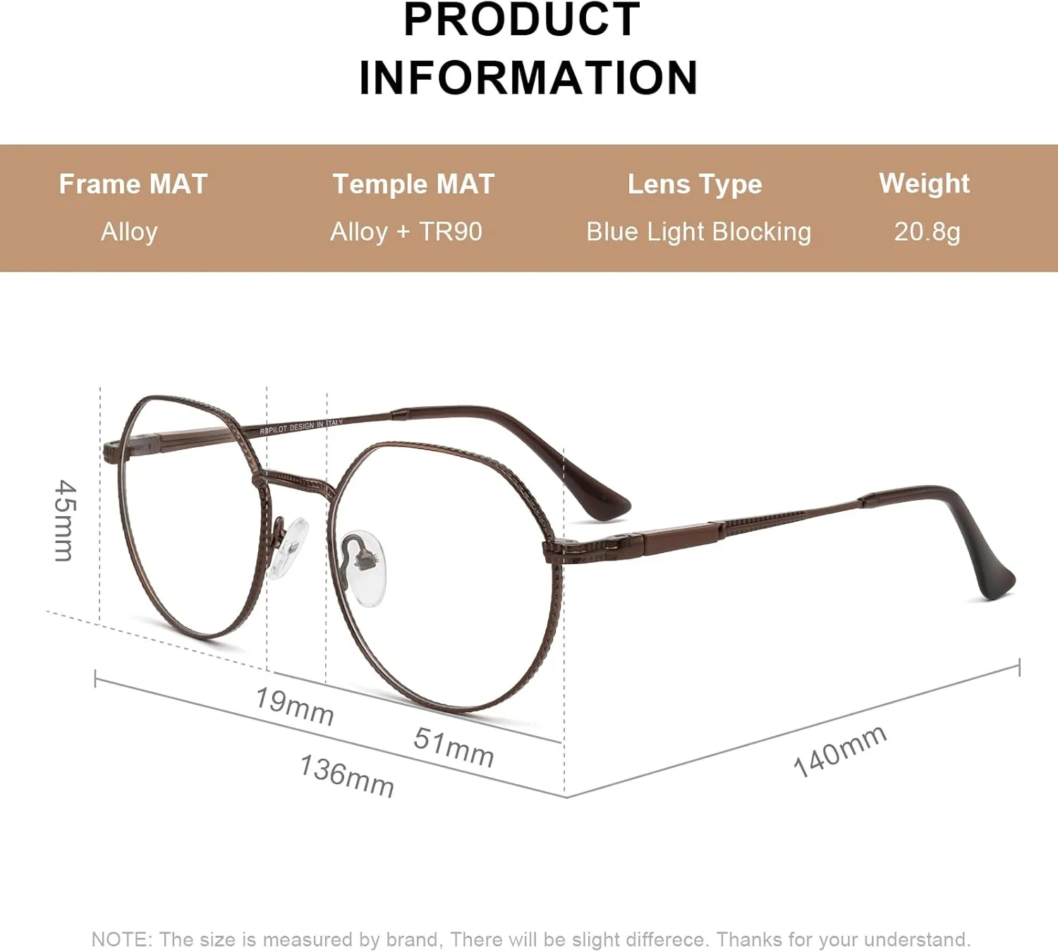 Classic Round Polygon Reading Glasses for Men Women Light Blocking Computer Readers Spring Hinge Metal Frame