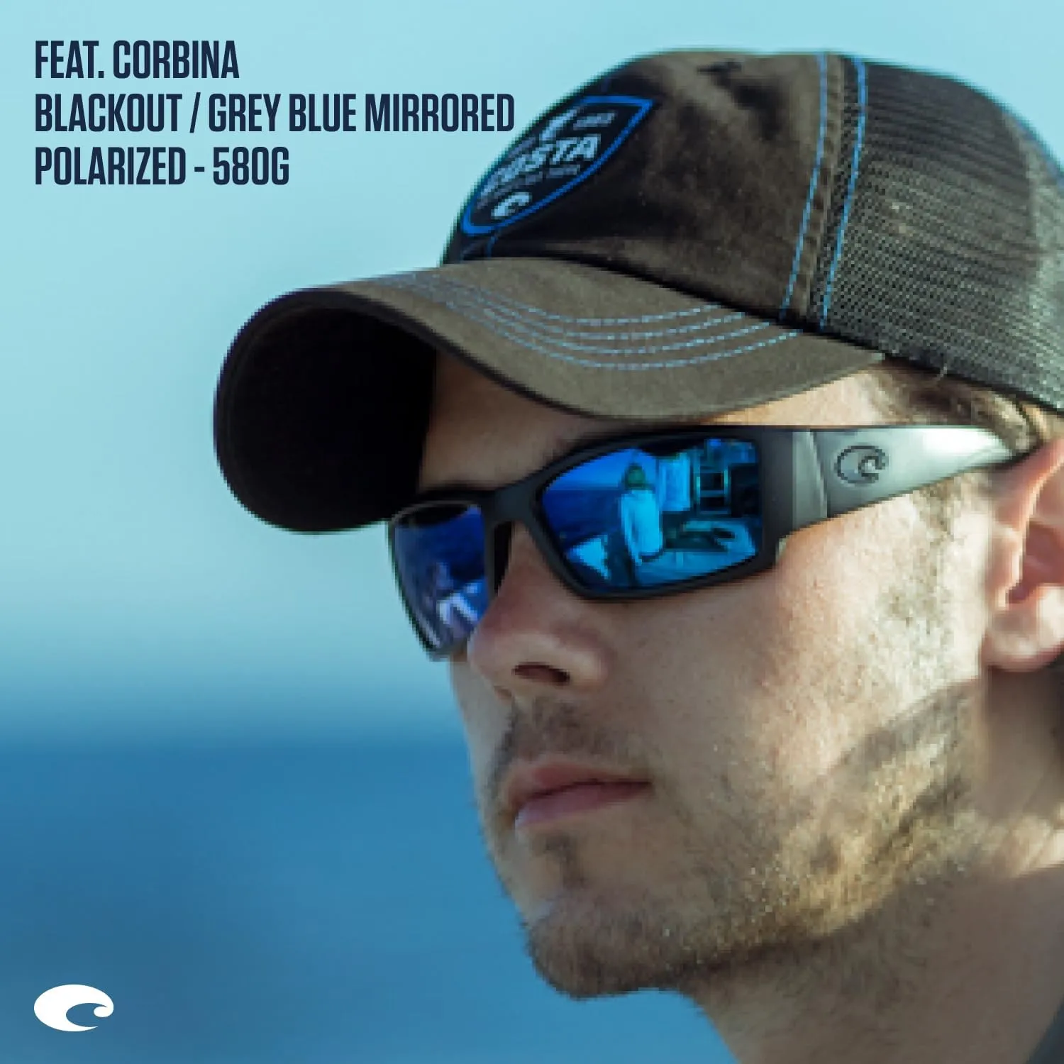 Costa Del Mar Men's Corbina Rectangular Sunglasses