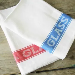 Cotton Glass Cloth - Red Stripe