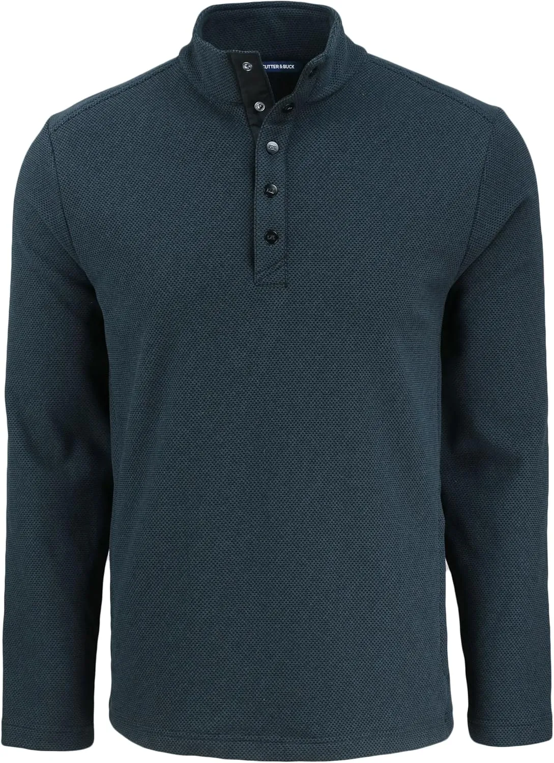 Cutter & Buck Hunts Point Eco Textured Fleece Recycled Mens Snap Pullover, Polished, XXXL