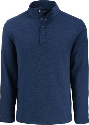 Cutter & Buck Hunts Point Eco Textured Fleece Recycled Mens Snap Pullover, Polished, XXXL