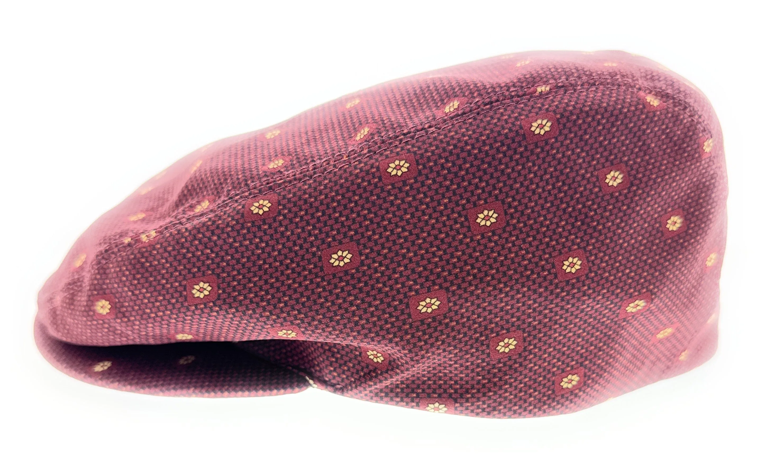 Dolce & Gabbana Red Silk Print Flat Cap