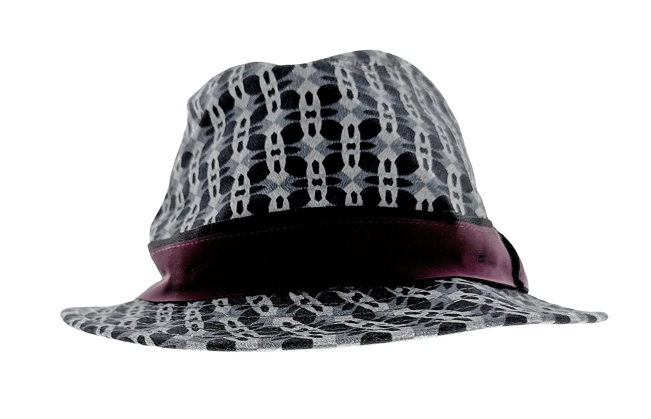Dolce & Gabbana Silk Blend  Grey Printed Bucket Hat