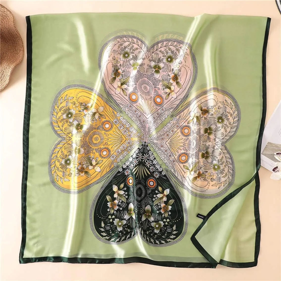 Fashion Scarves Scarf 100% Silk Feeling Scarf Silk Like Scarves Long Lightweight Sunscreen Shawls for Women