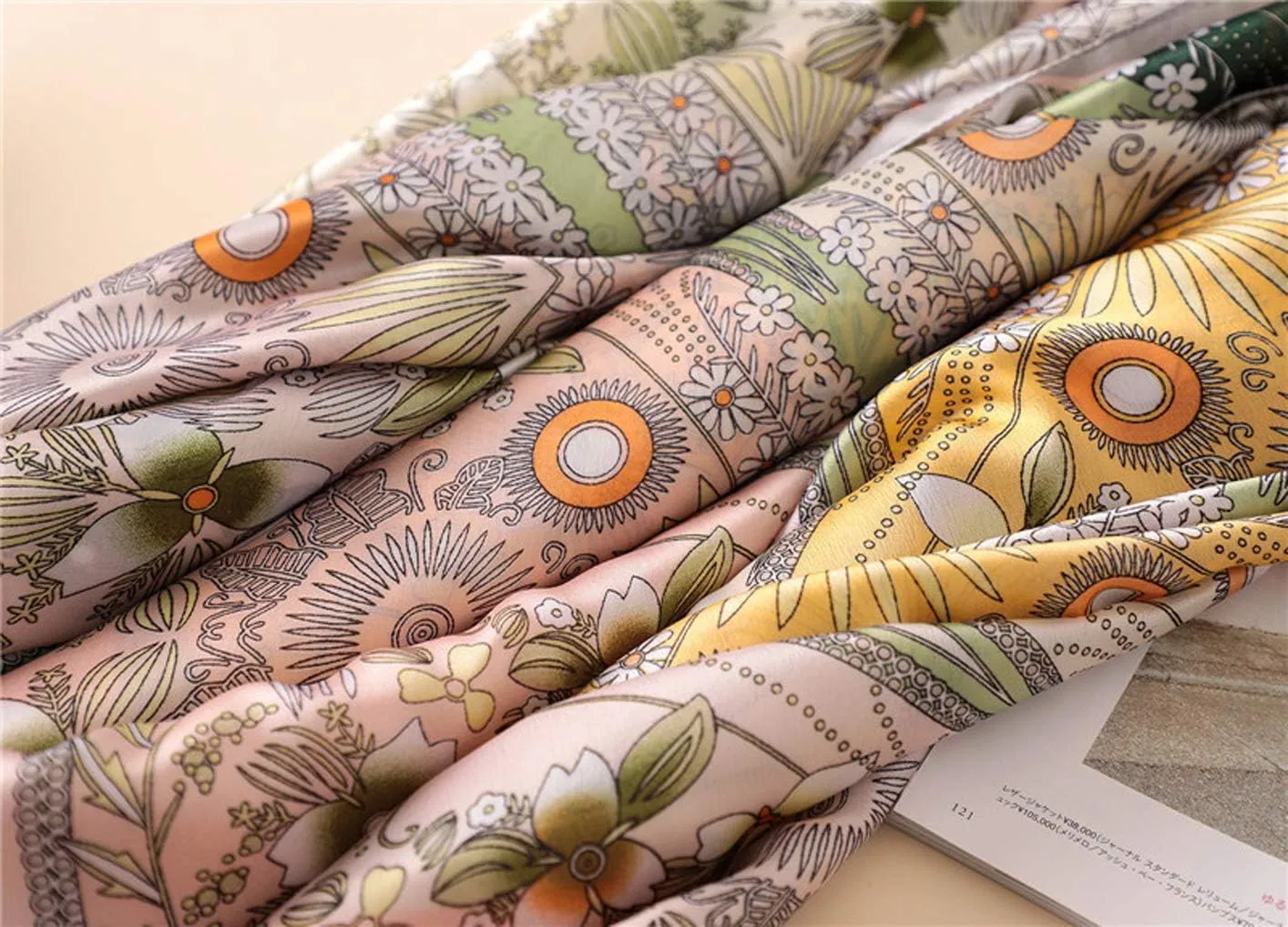 Fashion Scarves Scarf 100% Silk Feeling Scarf Silk Like Scarves Long Lightweight Sunscreen Shawls for Women