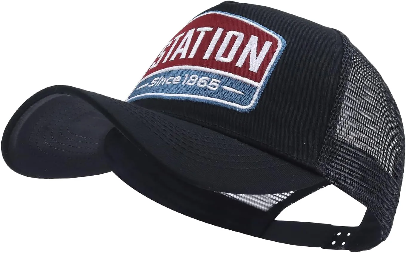 Fashion Structured Mesh Back Trucker Cap Breathable Baseball Caps Adjustable Snapback Hats for Men Hip Hop Umpire Hat