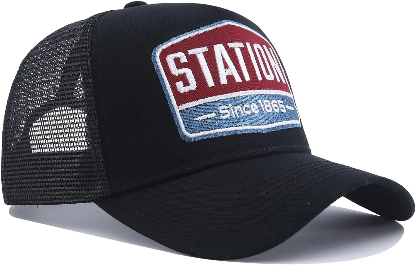 Fashion Structured Mesh Back Trucker Cap Breathable Baseball Caps Adjustable Snapback Hats for Men Hip Hop Umpire Hat