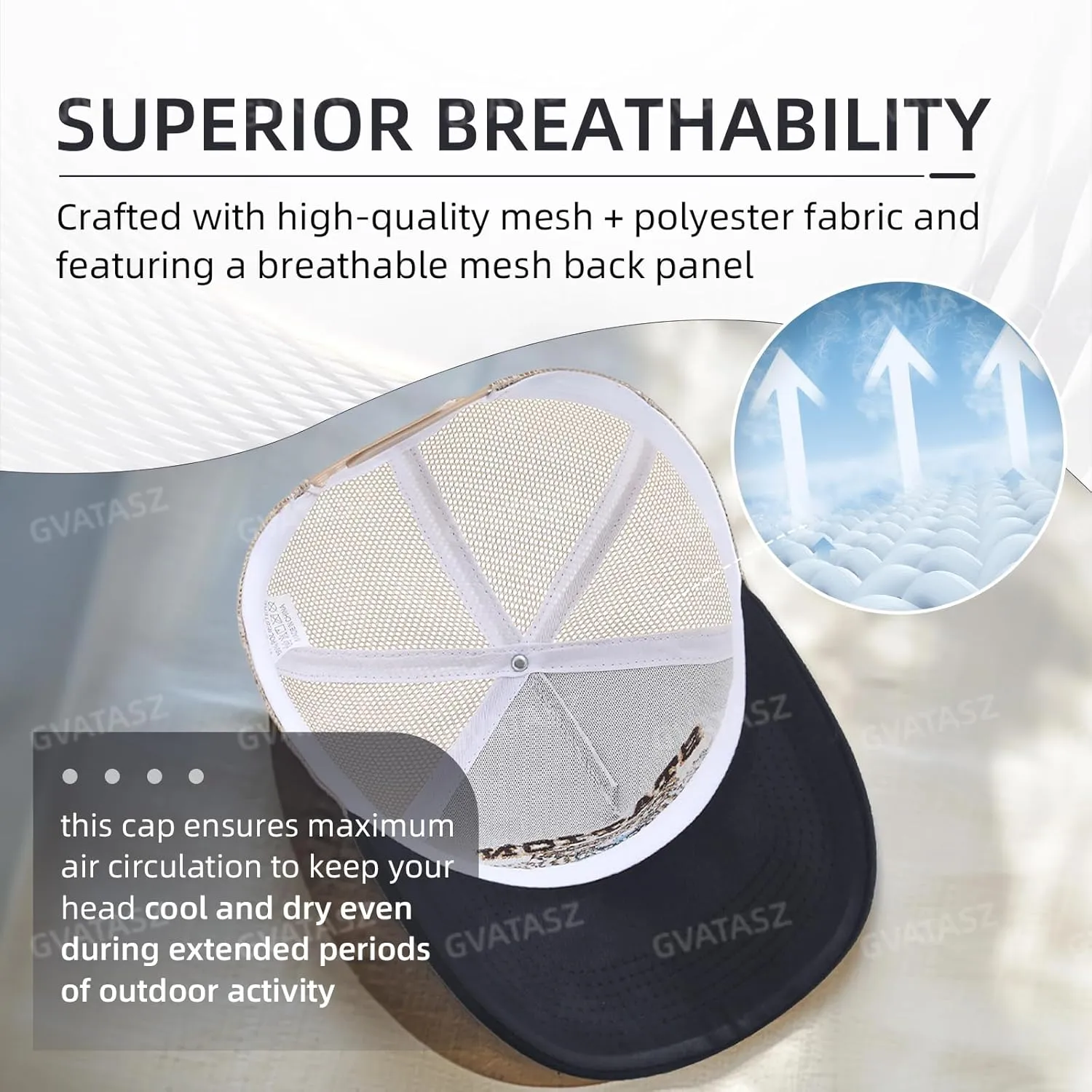 Fashion Structured Mesh Back Trucker Cap Breathable Baseball Caps Adjustable Snapback Hats for Men Hip Hop Umpire Hat
