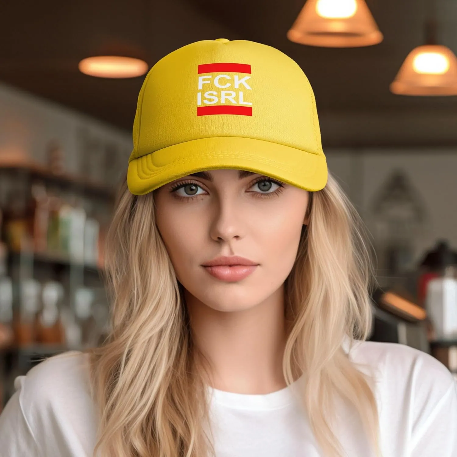 Fuck Israel Trucker Hat Free Palestine Save Gaza Hats for Mens Women Mesh Baseball Caps