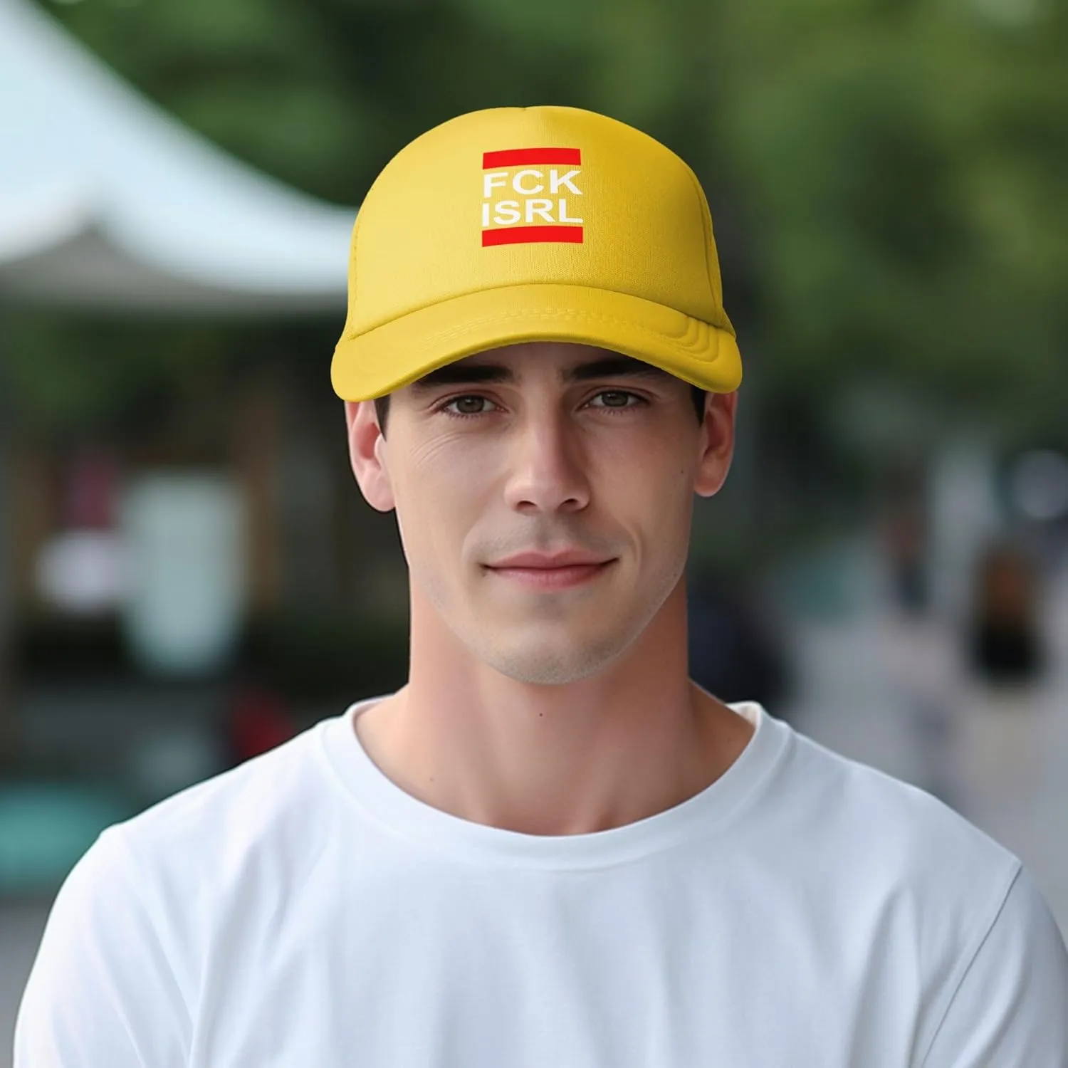 Fuck Israel Trucker Hat Free Palestine Save Gaza Hats for Mens Women Mesh Baseball Caps