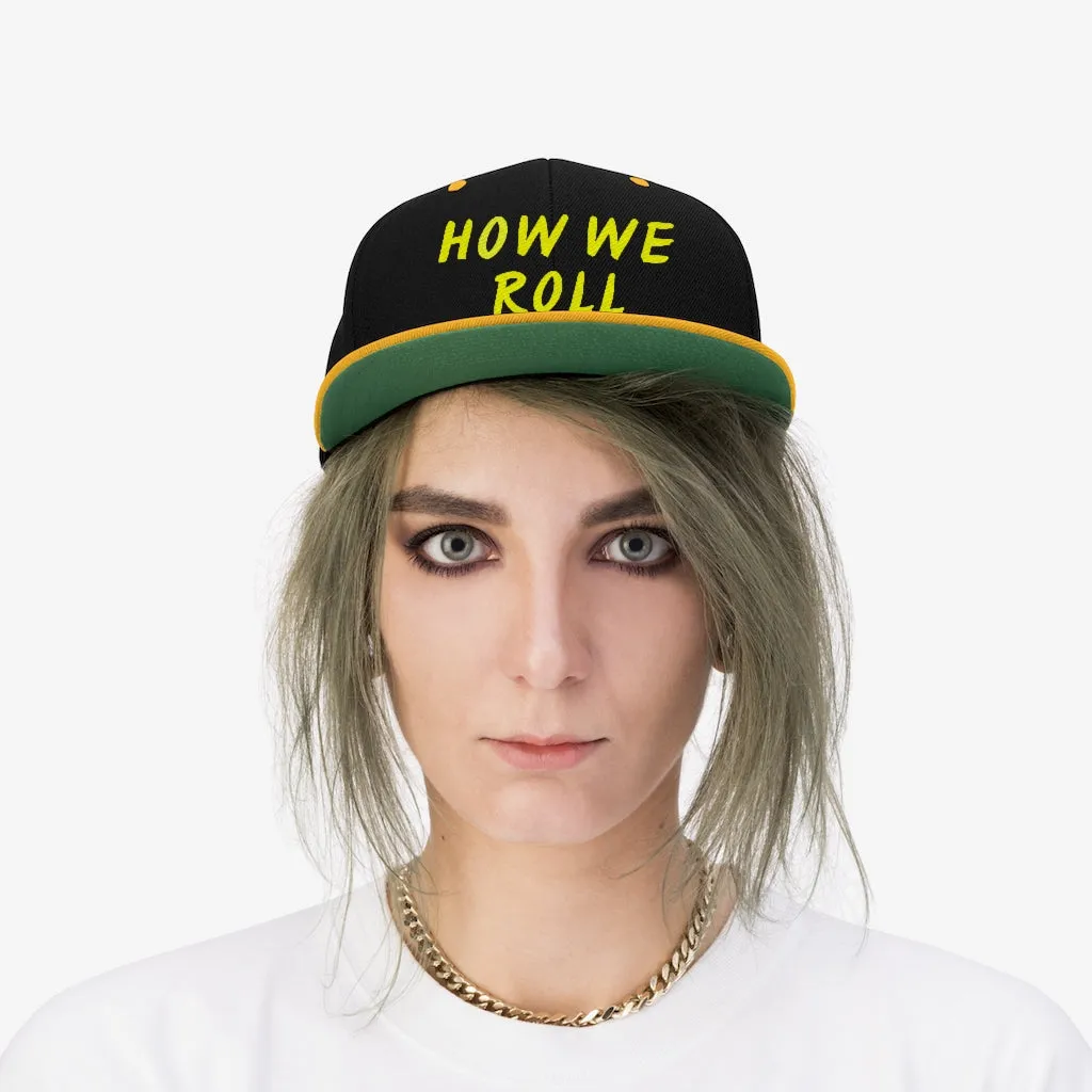 How We Roll - Yellow Stitch - (SnapBack)