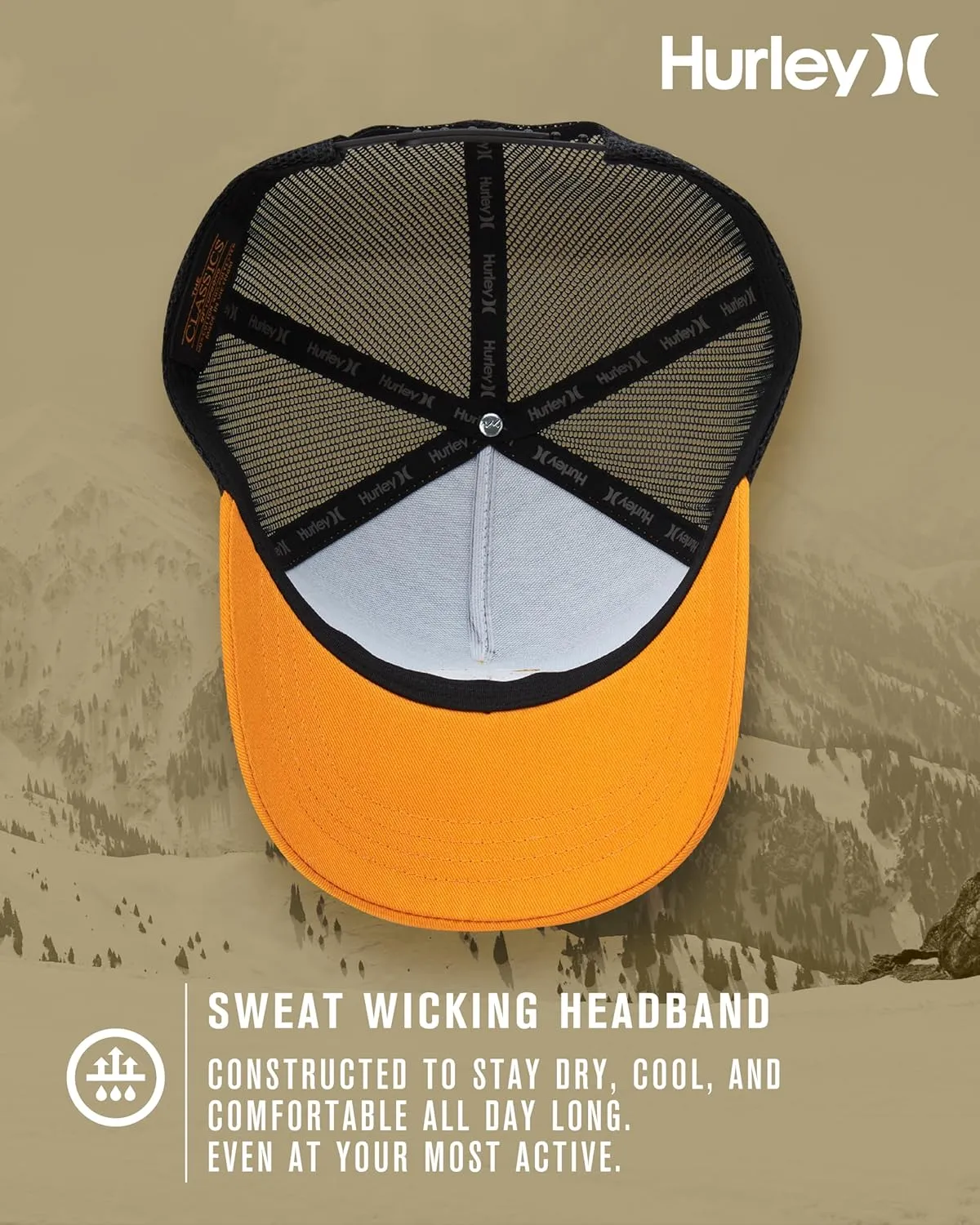 Hurley Men's Trucker Hat - Live Aloha Patch Comfortable Curved Bill with Adjustable Snap Closure - Trucker Hats for Men