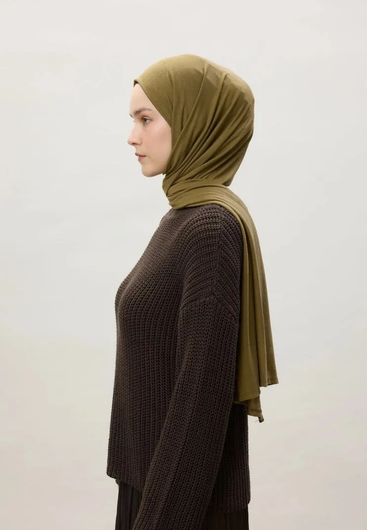 Jersey Cotton Scarf Khaki