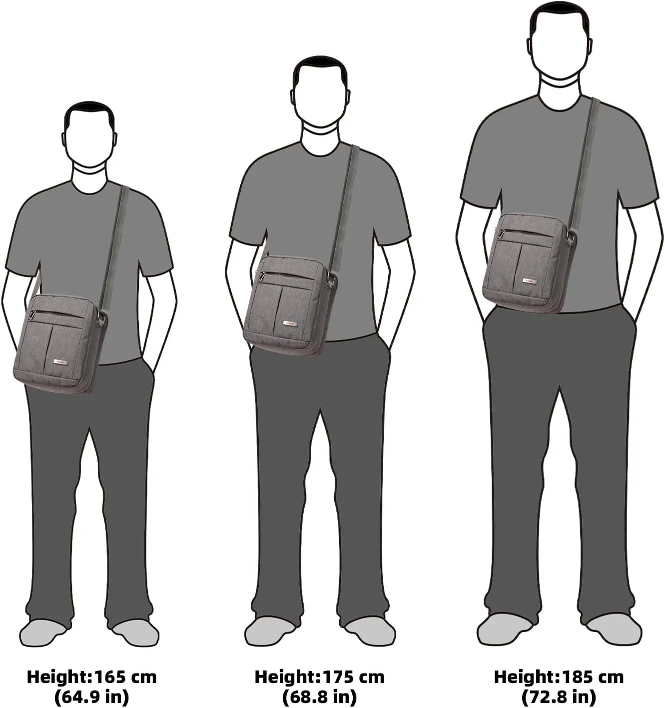 KL928 Men's Messenger Bag - Crossbody Shoulder Bags Travel Bag Man Purse Casual Sling Pack for Work Business