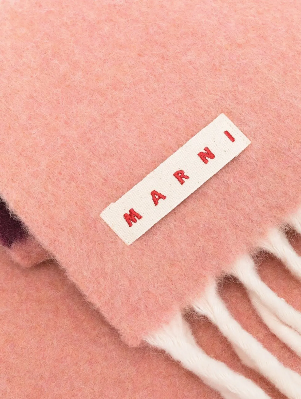 Marni Pink Stripe Alpaca Scarf