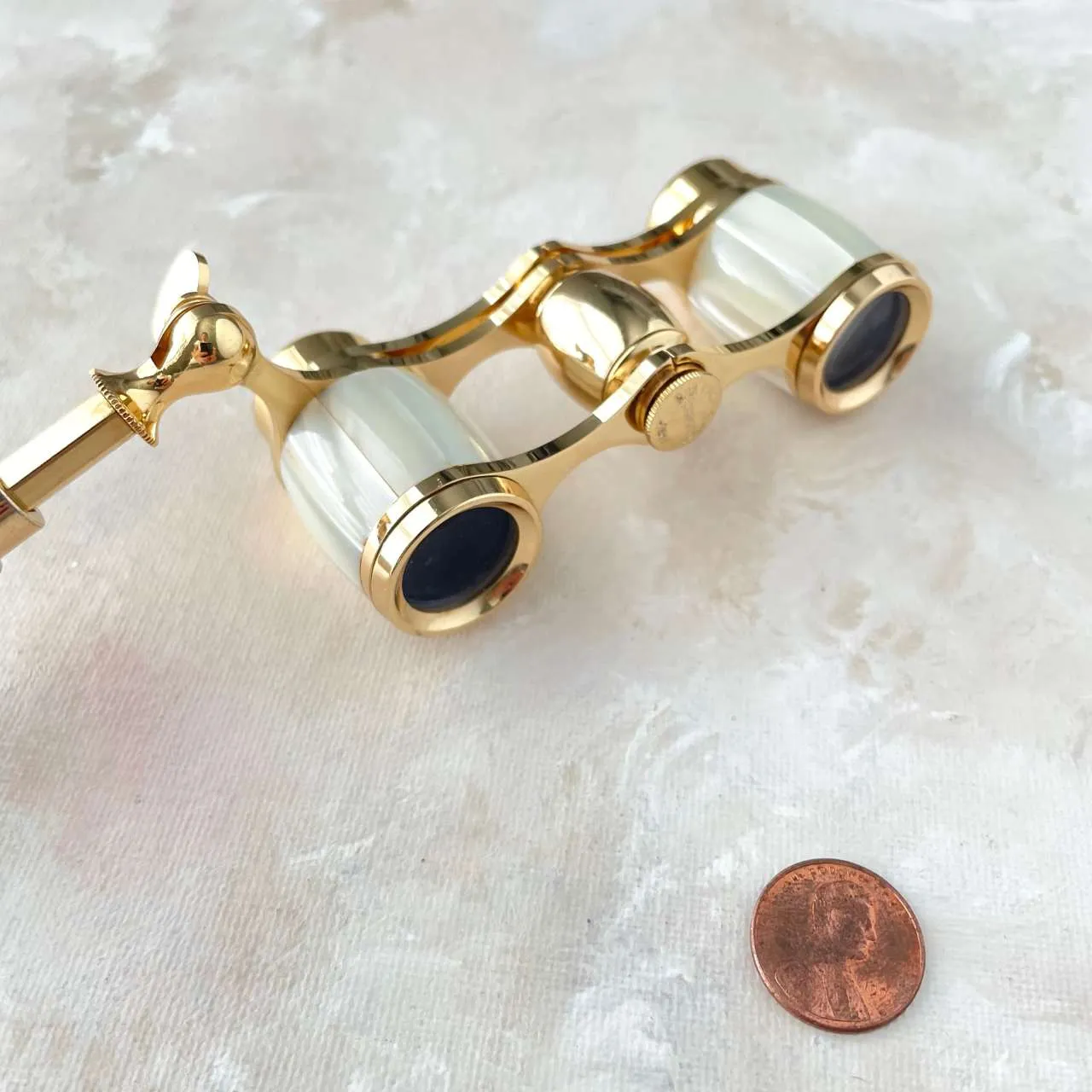 Mother of Pearl Opera Glasses with Handle