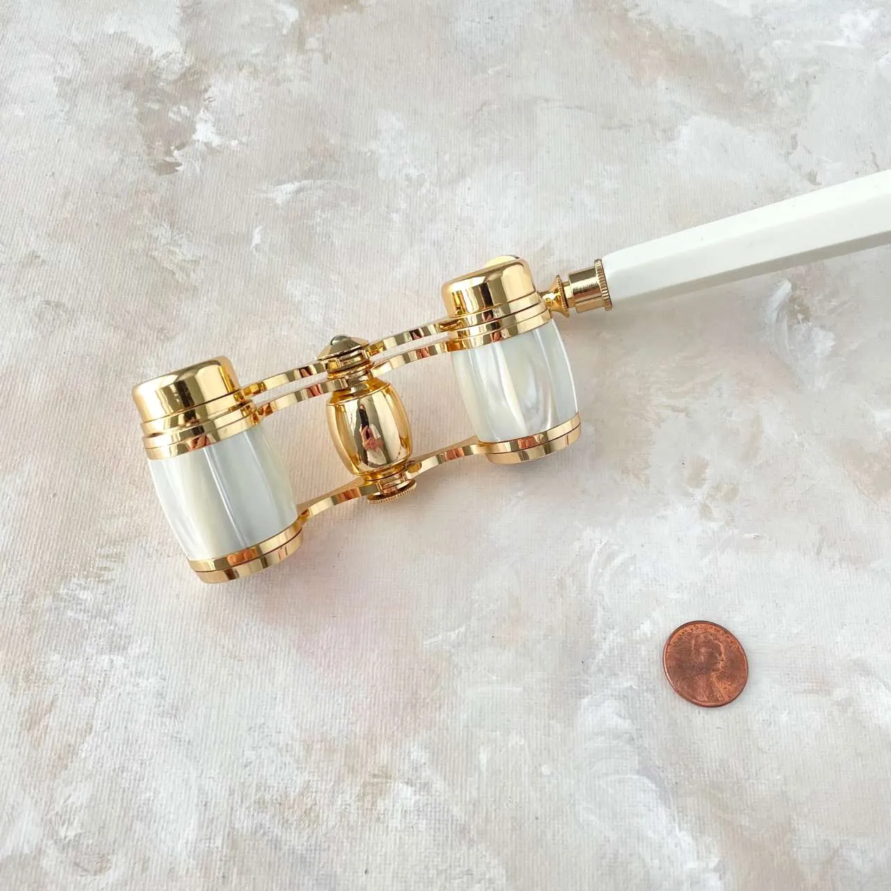 Mother of Pearl Opera Glasses with Handle