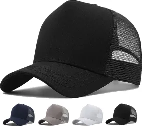 Oversize XXL Mesh Trucker Hat Big Head Hats for Men High Crown Baseball Cap Breathable Dad Hat Adjustable 23.6"-25.6"