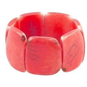 Polished Tagua Nut Bracelet in Fuchsia Faire Collection