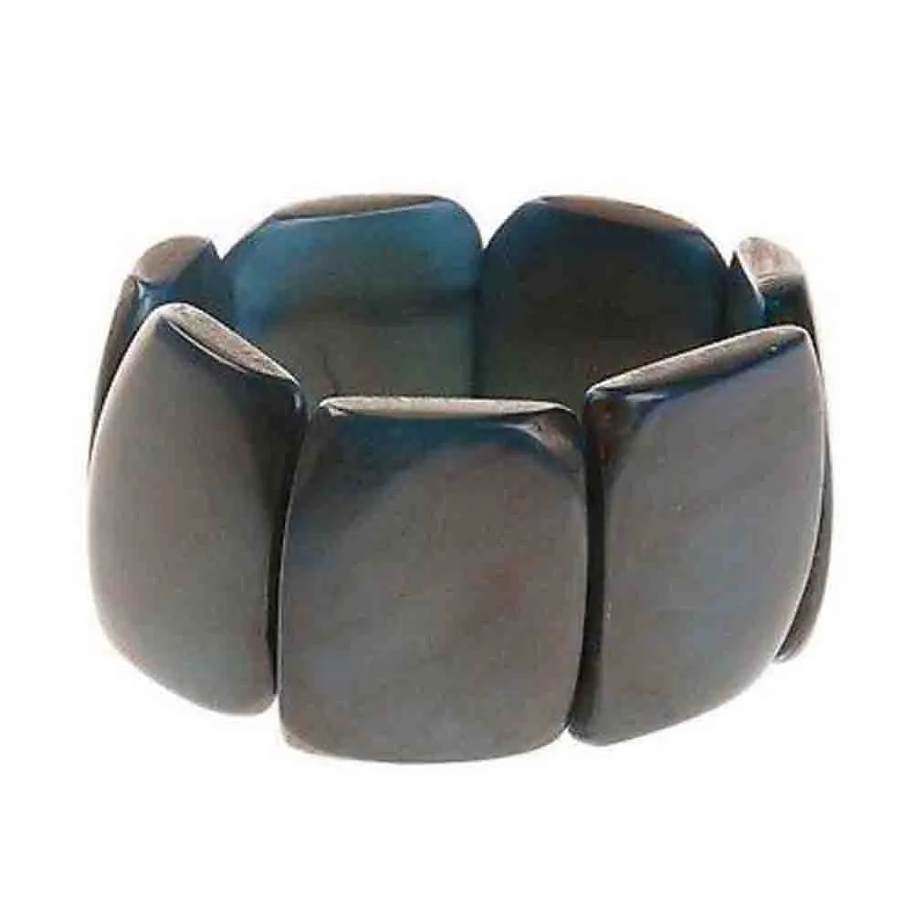 Polished Tagua Nut Bracelet in Slate Faire Collection