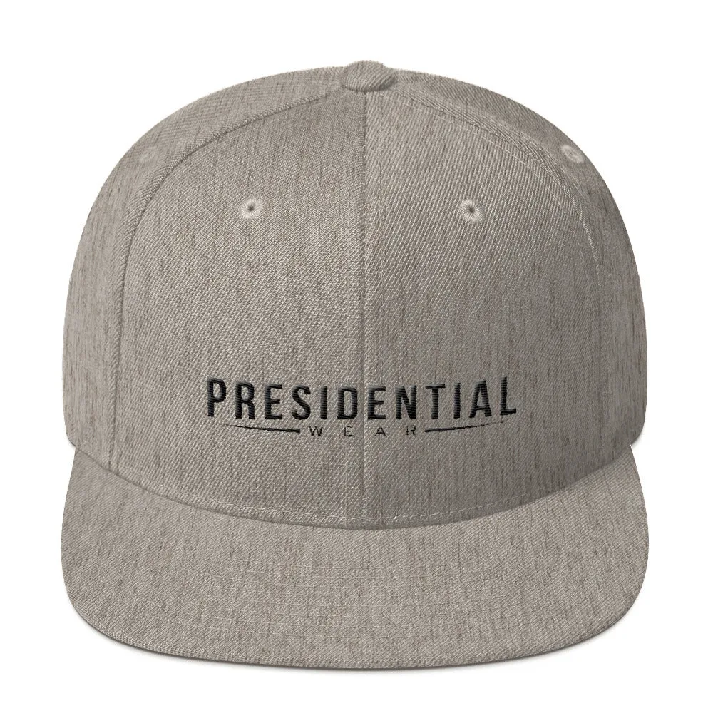 Presidential Wear In Black Snapback Hat