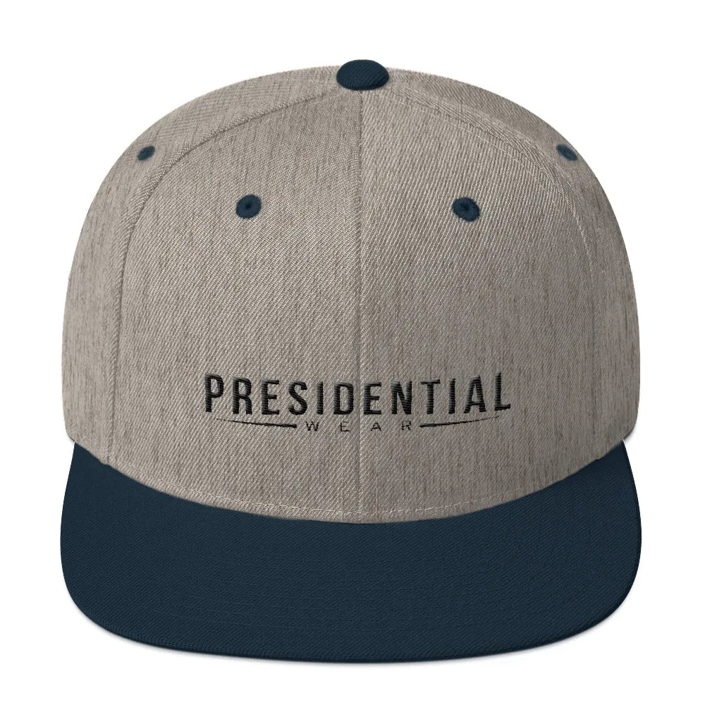 Presidential Wear In Black Snapback Hat