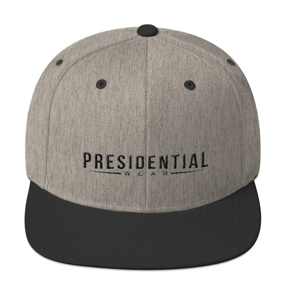 Presidential Wear In Black Snapback Hat