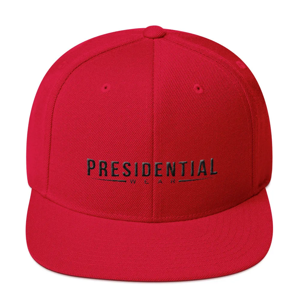 Presidential Wear In Black Snapback Hat