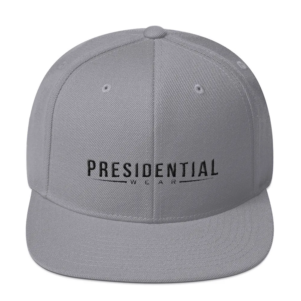 Presidential Wear In Black Snapback Hat