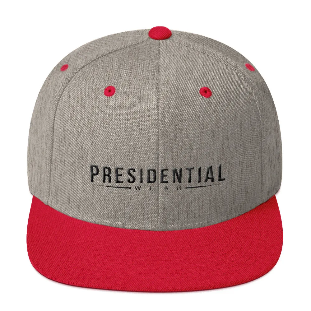 Presidential Wear In Black Snapback Hat