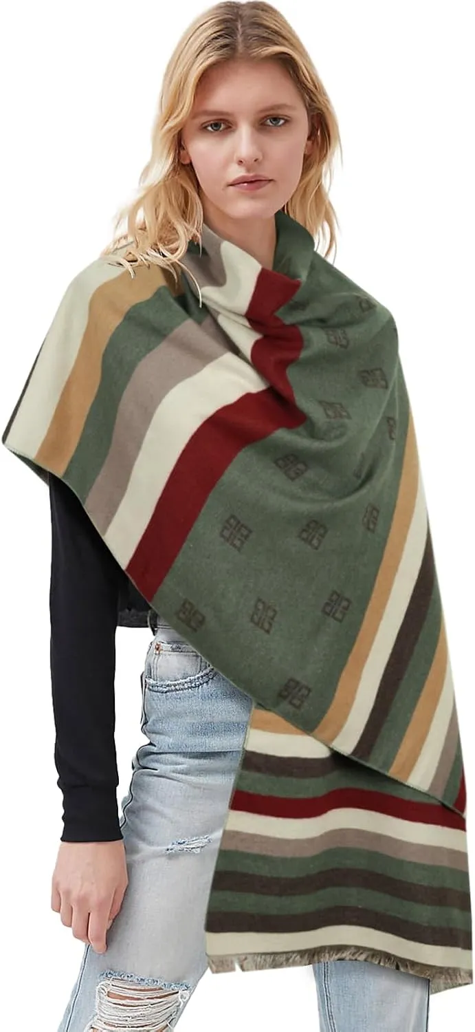 Relang Scarfs for Women Pashmina Silky Shawl Wrap for Evening Dressing Blanket Open Front Poncho Cape