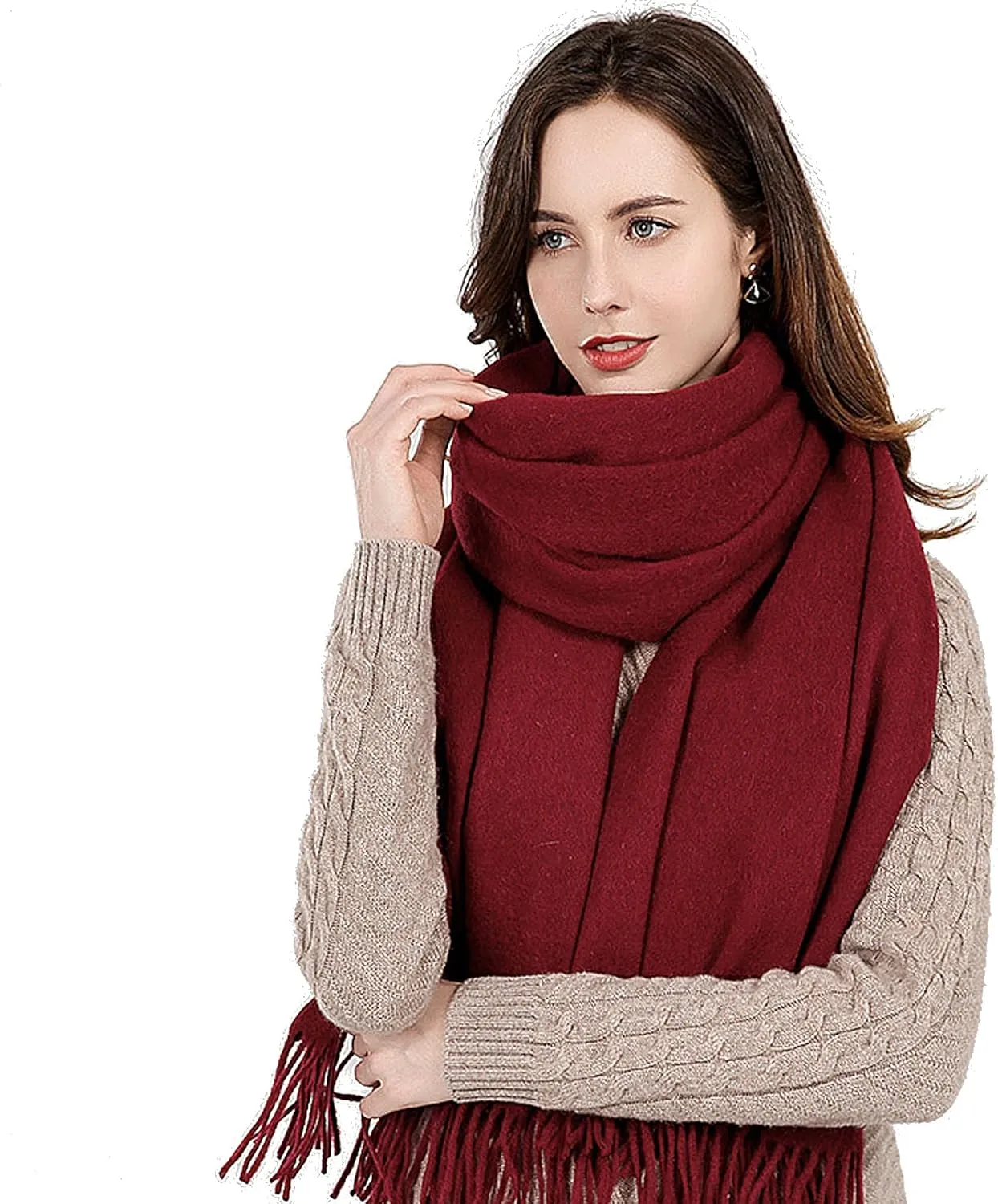 Roll Up Cashmere Classic Soft Luxurious Long Winter Cold weather Scarf Wrap Shawl Scarves Blanket unisex seasonal Gift Ideas