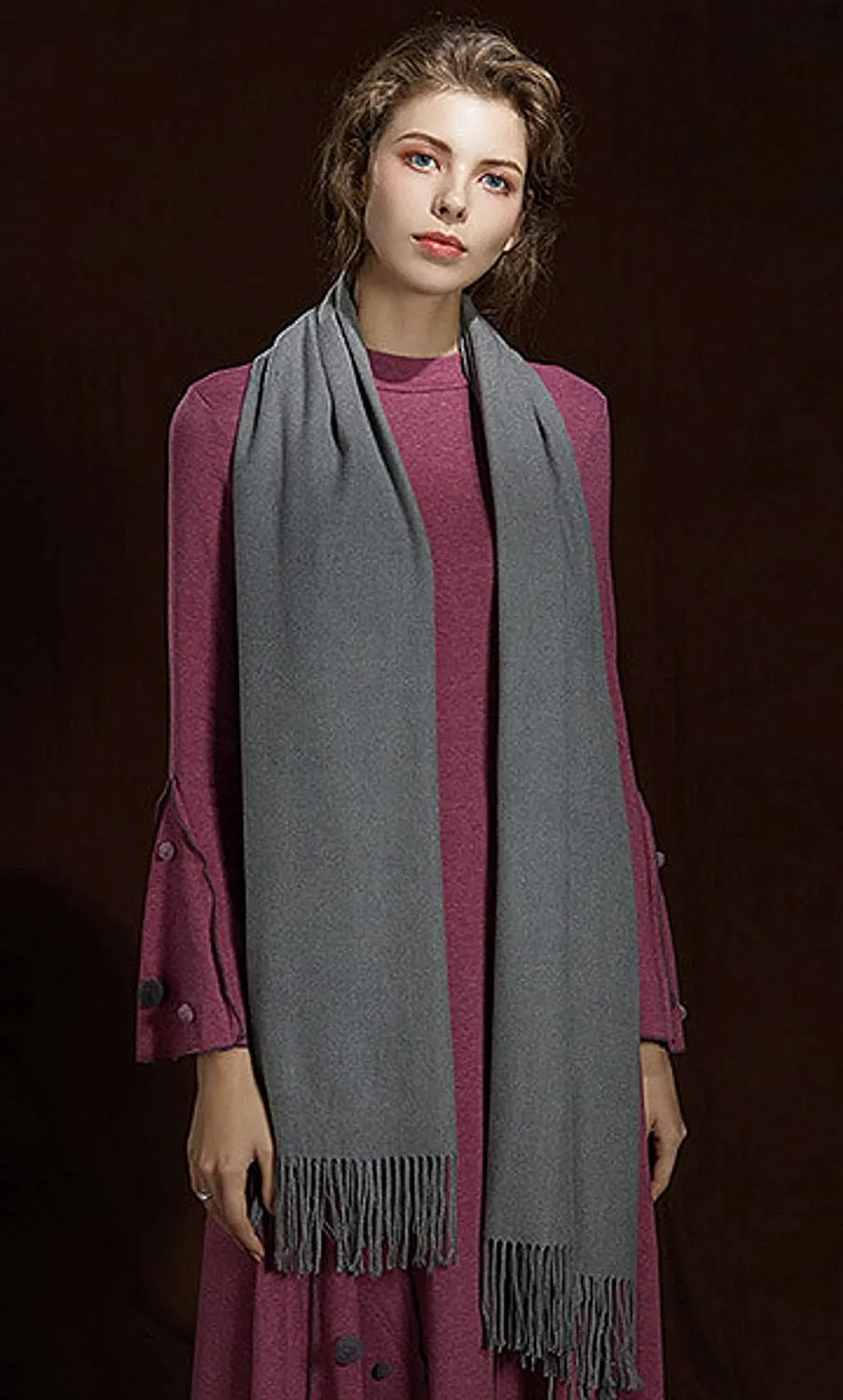 Roll Up Cashmere Classic Soft Luxurious Long Winter Cold weather Scarf Wrap Shawl Scarves Blanket unisex seasonal Gift Ideas