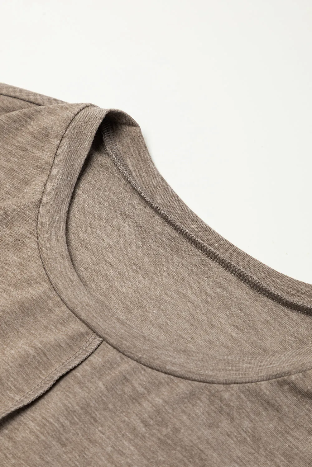 Rose Pink Center Seamed Roll Sleeve T-shirt Dress