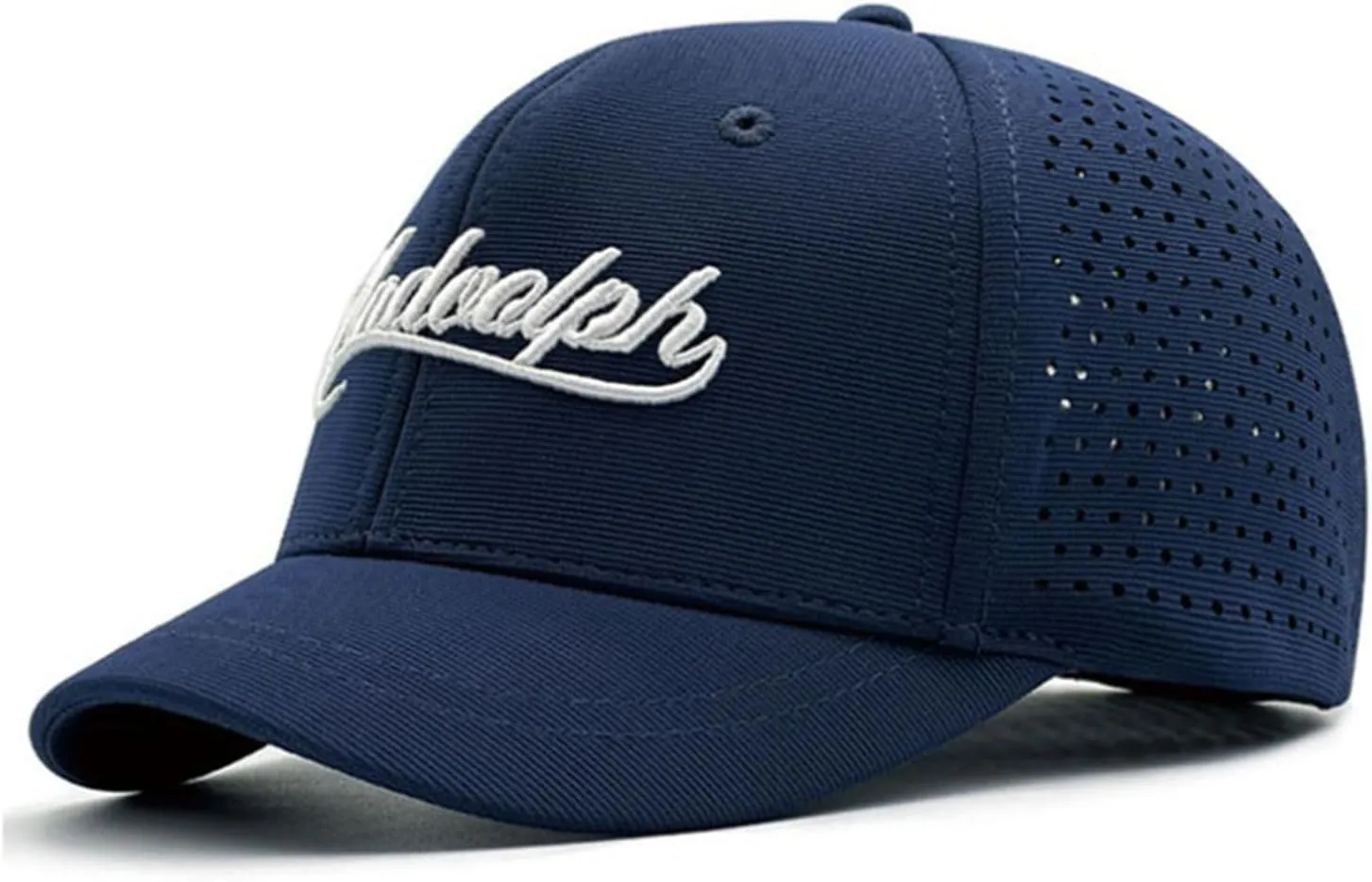 Short Brim Stretch Fitted Baseball Caps Men's Embroidery Structured Mesh Sun Hats Curved Brim Elastic Closed Back Hat K089