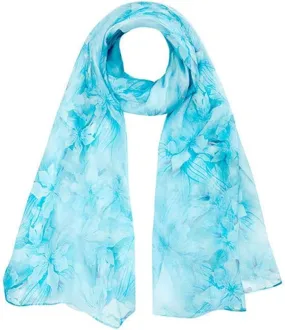 Square Large Neck Scarf Digital Printing Silk Chiffon Scarf Shawl Long Multi-use Silk Neck Scarf Soft Lightweight