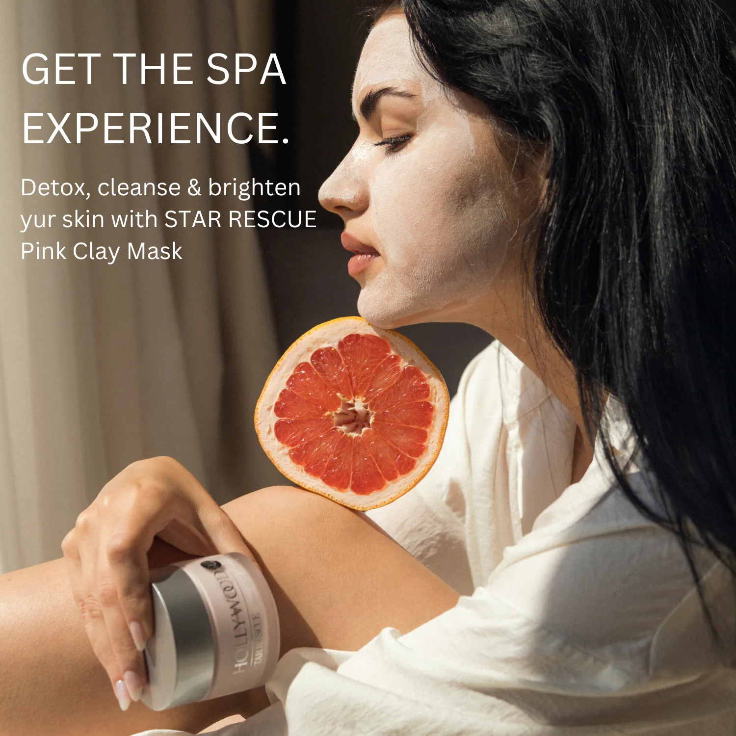 STAR RESCUE Pink Clay Mask - 120ml dual action detoxifying and brightening clay mask