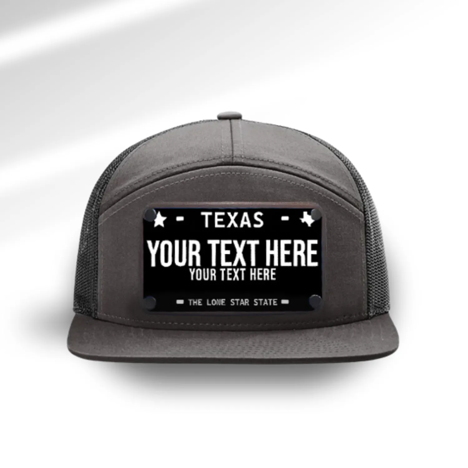 Texas Black License Plate Hats