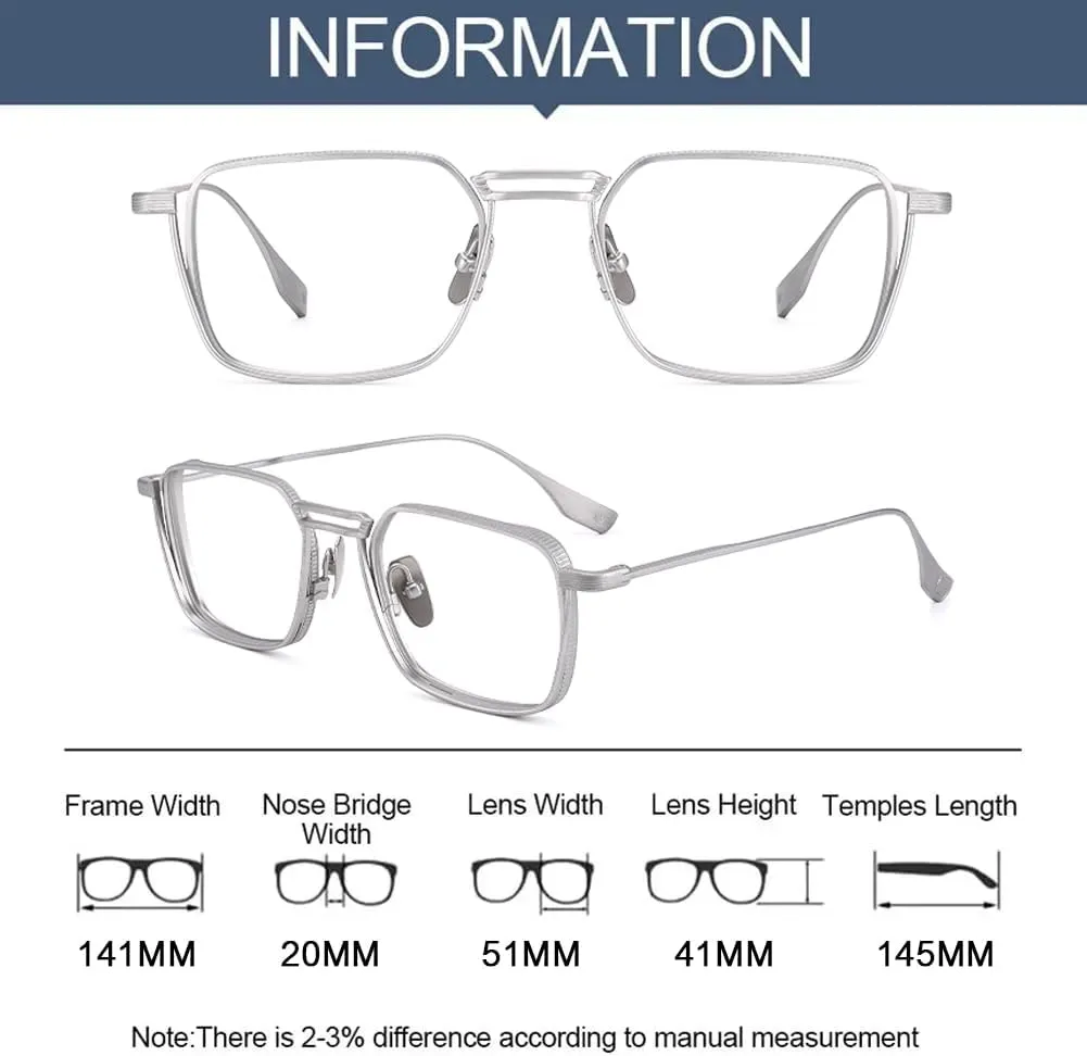 Women Men Blue Light Blocking Reading Glasses Fashion Lightweight Titanium Readers Anti Eyestrain Computer Eyeglasses,Silver,3.5 x