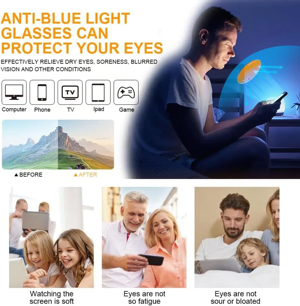 Women Men Blue Light Blocking Reading Glasses Fashion Lightweight Titanium Readers Anti Eyestrain Computer Eyeglasses,Silver,3.5 x