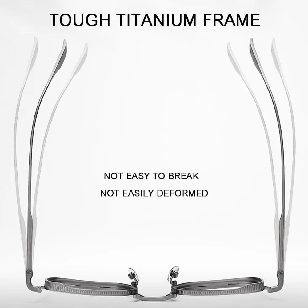 Women Men Blue Light Blocking Reading Glasses Fashion Lightweight Titanium Readers Anti Eyestrain Computer Eyeglasses,Silver,3.5 x