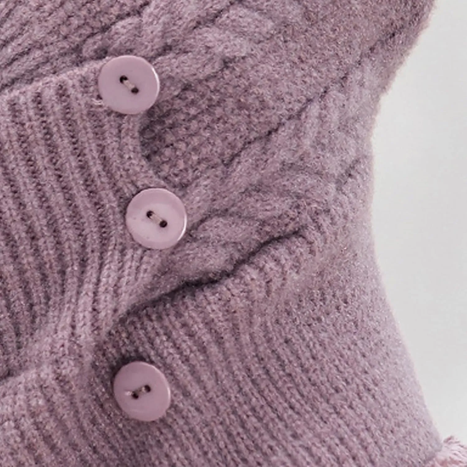 Women One Piece Slouchy Fleece Lined Beanie Hats Scarf Warm Winter Cable Knit Hat Thick Skull Ski Cap with Pompom